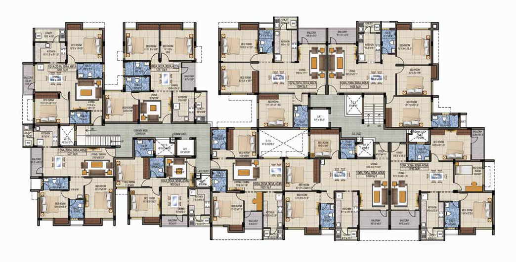 Block A - 1st 2nd 3rd & 4th FLOOR