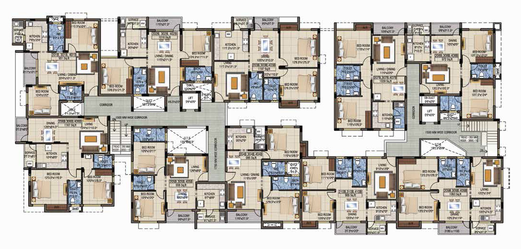 Block B - 2nd, 3rd & 4th FLOOR